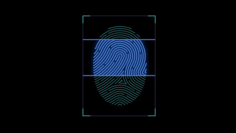 Fingerabdruck-Futuristisch-Biometrischer-Scanner-Identifikation-Scannen-Erkennung-Sensor